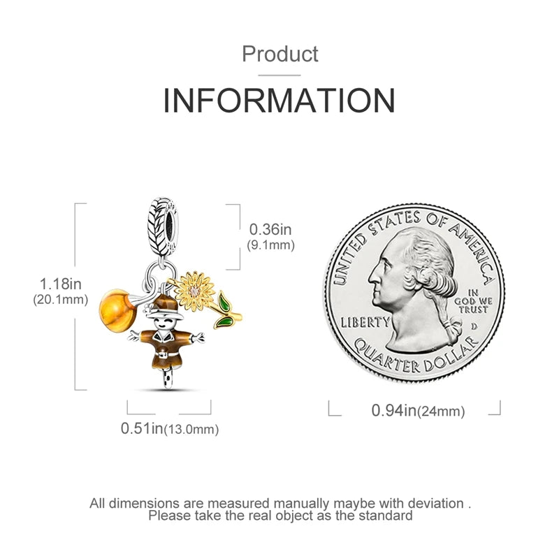 925 Sterling Silver Sweetheart Sister Charm | Fit Original Pandora & 3mm Bracelets DIY Jewelry Gift for Women