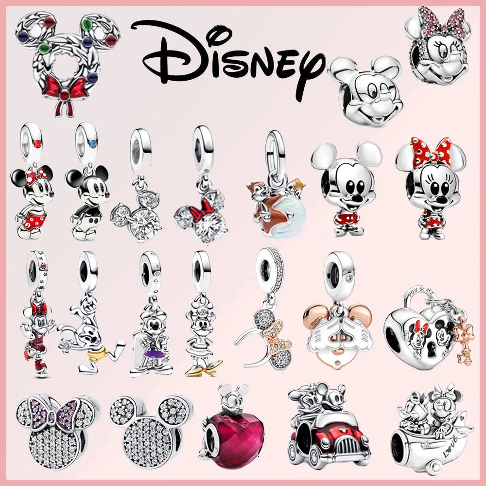 Disney Deadpool Stitch Minnie Winnie 925 Sterling Silver Dangle Charms – Fit Original Bracelet