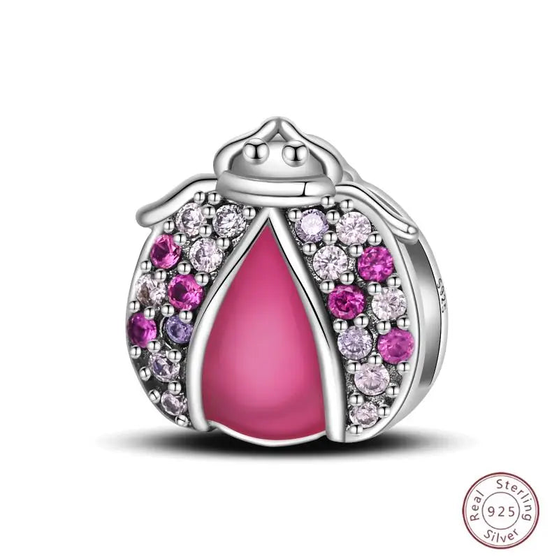 925 Sterling Silver Beaded Flat Pendant | Fantasy Original 3mm Beads for Women’s Bracelet Fine Jewelry