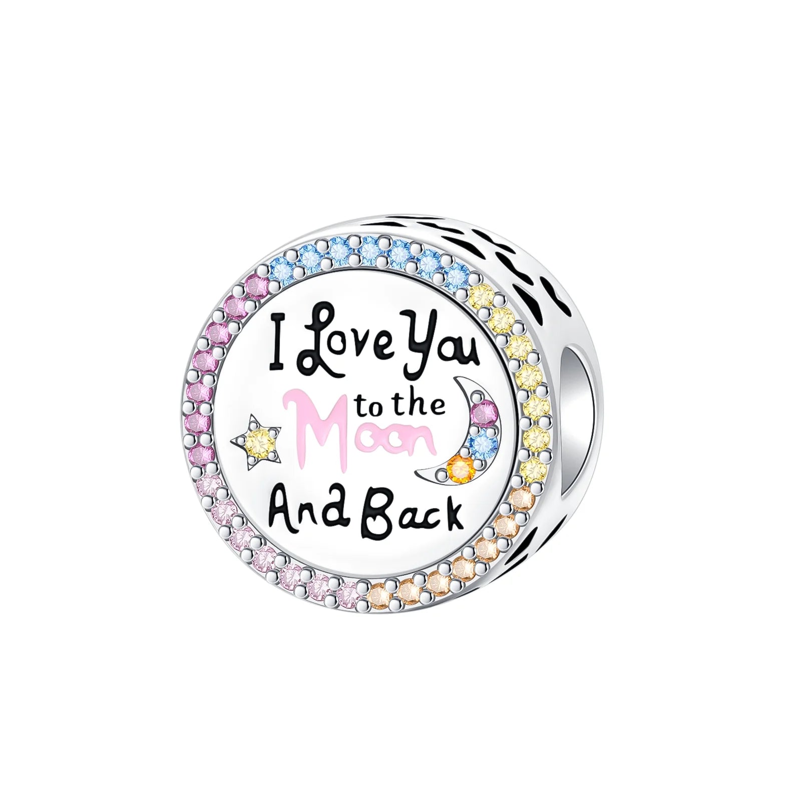 Romantic Pink Flowers 925 Sterling Silver Charms | Bag Lipstick Heart Bow Rose Bead Fit Original Bracelet DIY Jewelry Gift