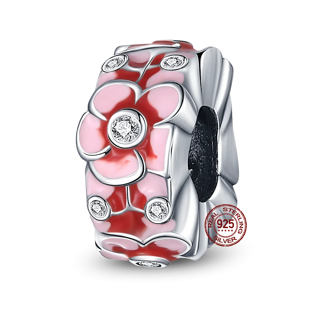 925 Sterling Silver Silicone Spacer Beads & Safety Chain | Clasp Charms Fit Original Pandora 3mm Bracelet – Women’s Jewelry