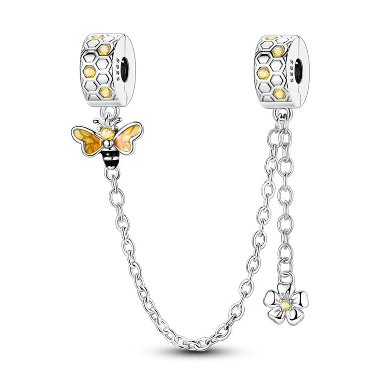 100% 925 Sterling Silver Teddy Bear, Kitten, Puppy & Elephant Luminous Firefly Charms | Sweet Beads Fit Pandora Bracelet Fine Jewelry