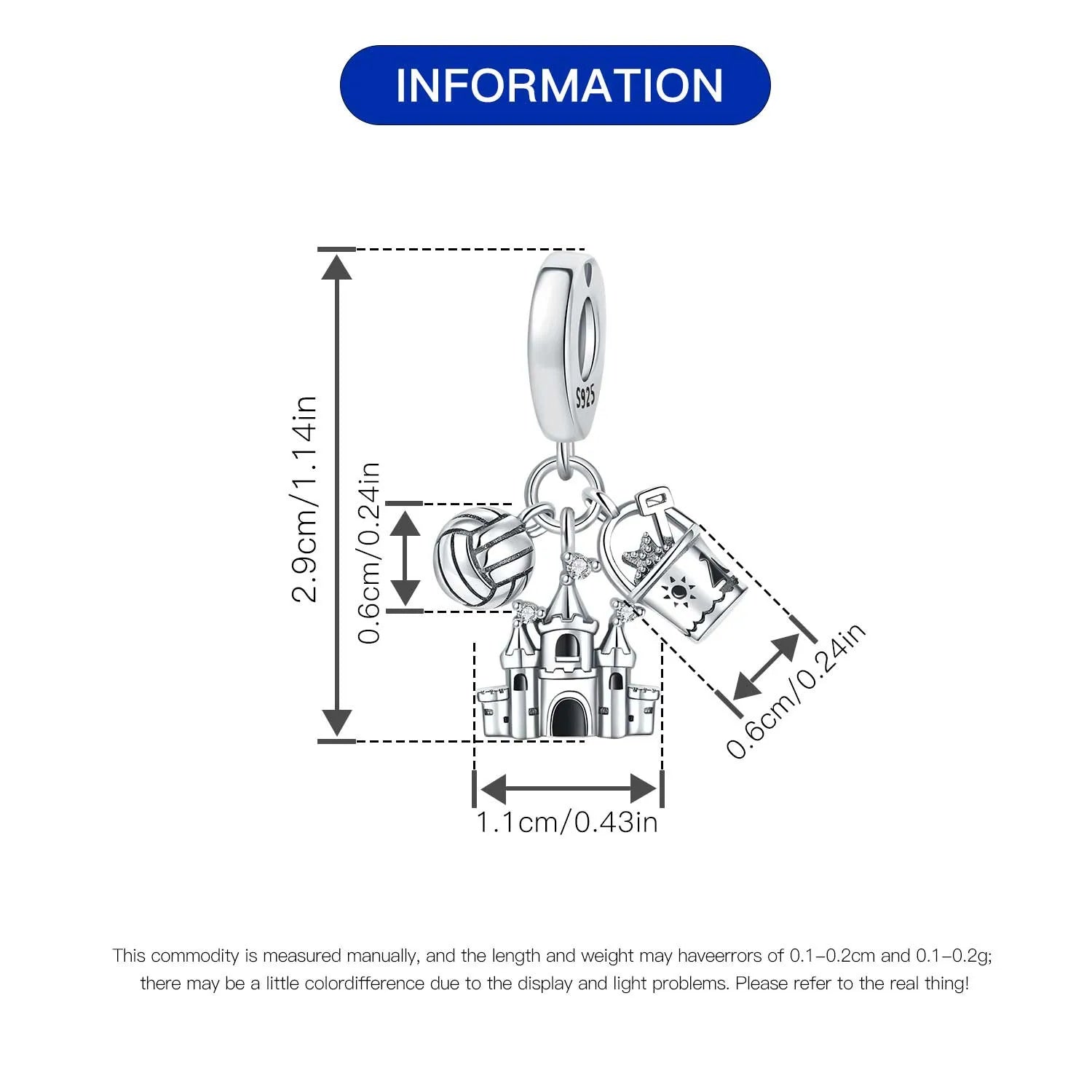 925 Sterling Silver Golden London Big Ben Charm Pendant | Travel Series Bead for Women DIY Bracelet Jewelry Gift