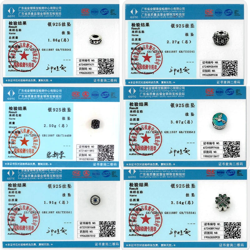 925 Sterling Silver Safety Chain & Clip Charms – CZ Pave Round Beads Fit Pandora Bracelet DIY Jewelry Making