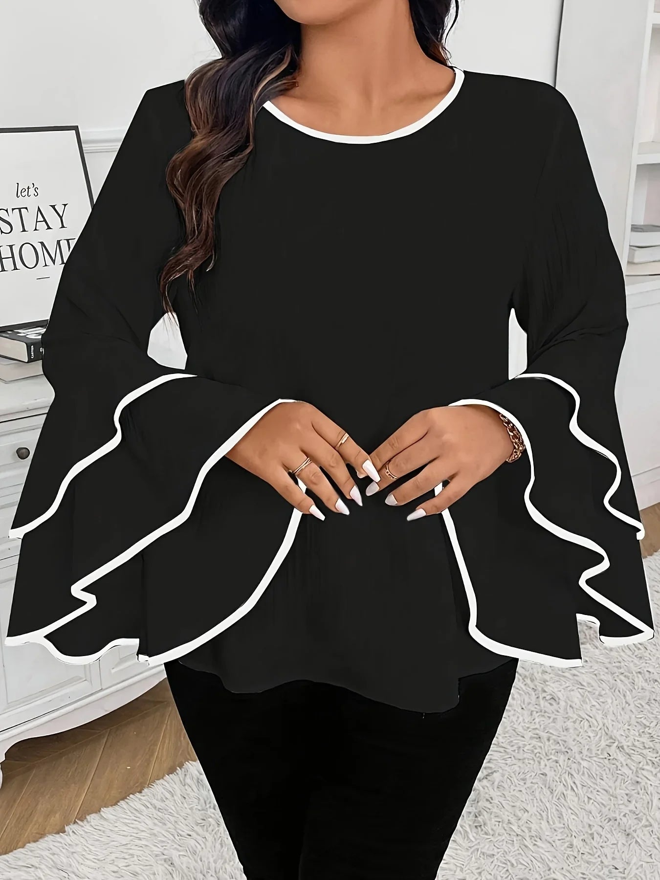 Women’s Plus Size T-Shirt 🌸 2025 Spring/Summer Casual Long Sleeve Top ✨