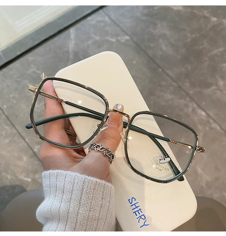 Transparent Computer Glasses – Unisex Polygon Frame Anti Blue Light Eyewear | Optical Spectacle Eyeglass
