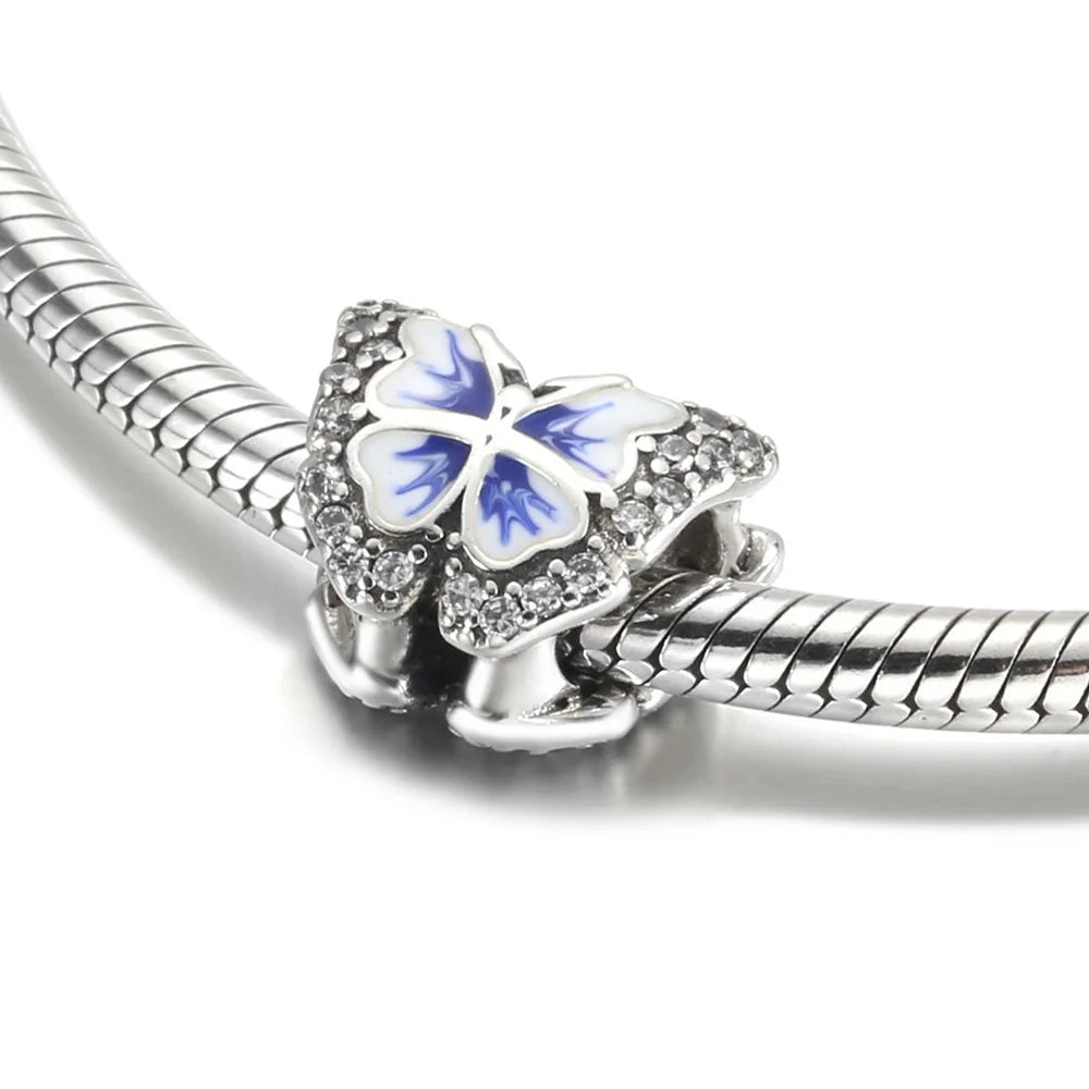 925 Sterling Silver Graduation Heart Charm Bead 2023 2024 | Openwork Swirling Bead for Women Bracelet Gift