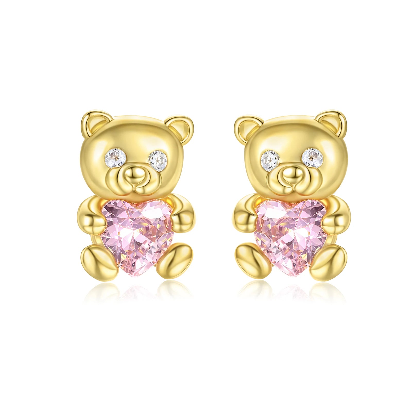 Original 925 Sterling Silver Fruit Series Earrings | Cherry & Strawberry Zircon Hoop Studs for Women Girls Party Jewelry