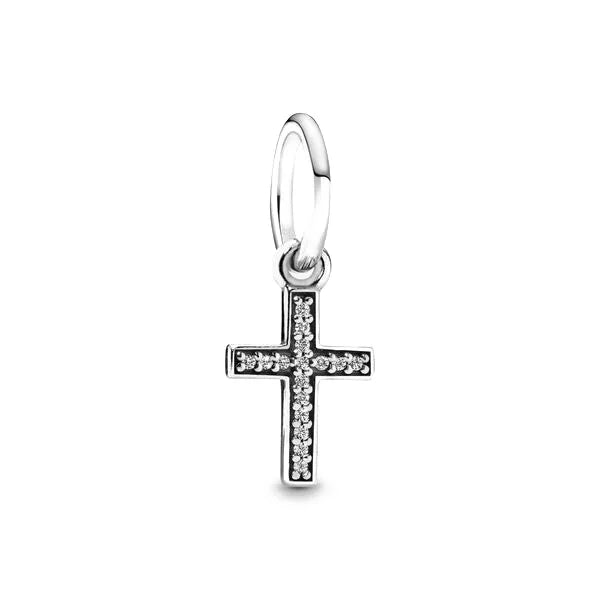 New 925 Sterling Silver Plated Christ Cross Buddha Charm Bead | Fit Original Pendant Bracelet DIY Fashion Jewelry