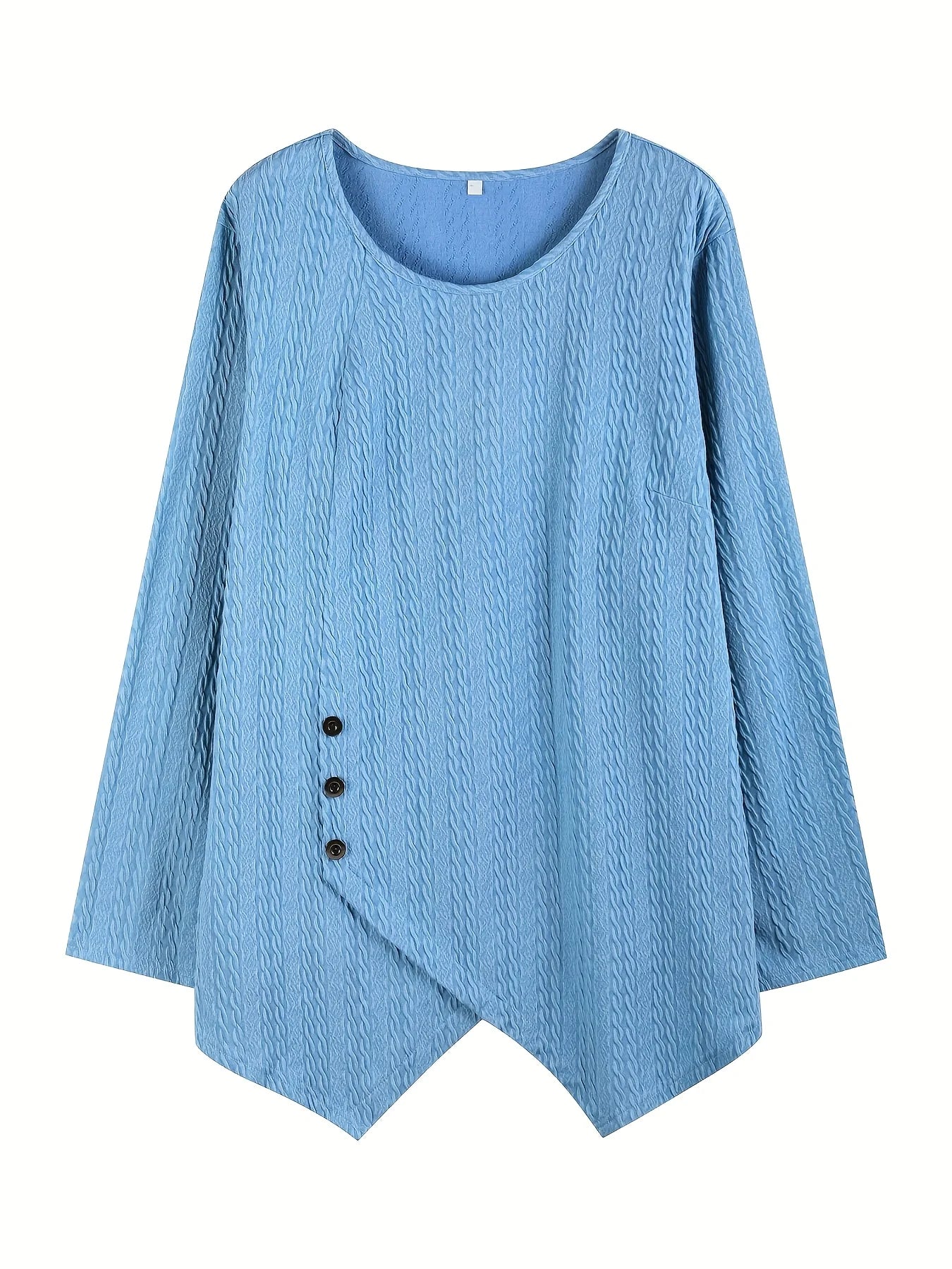 Plus Size Women’s Knitted Casual T-Shirt – Loose Fit Round Neck Short Sleeve Top 👚✨