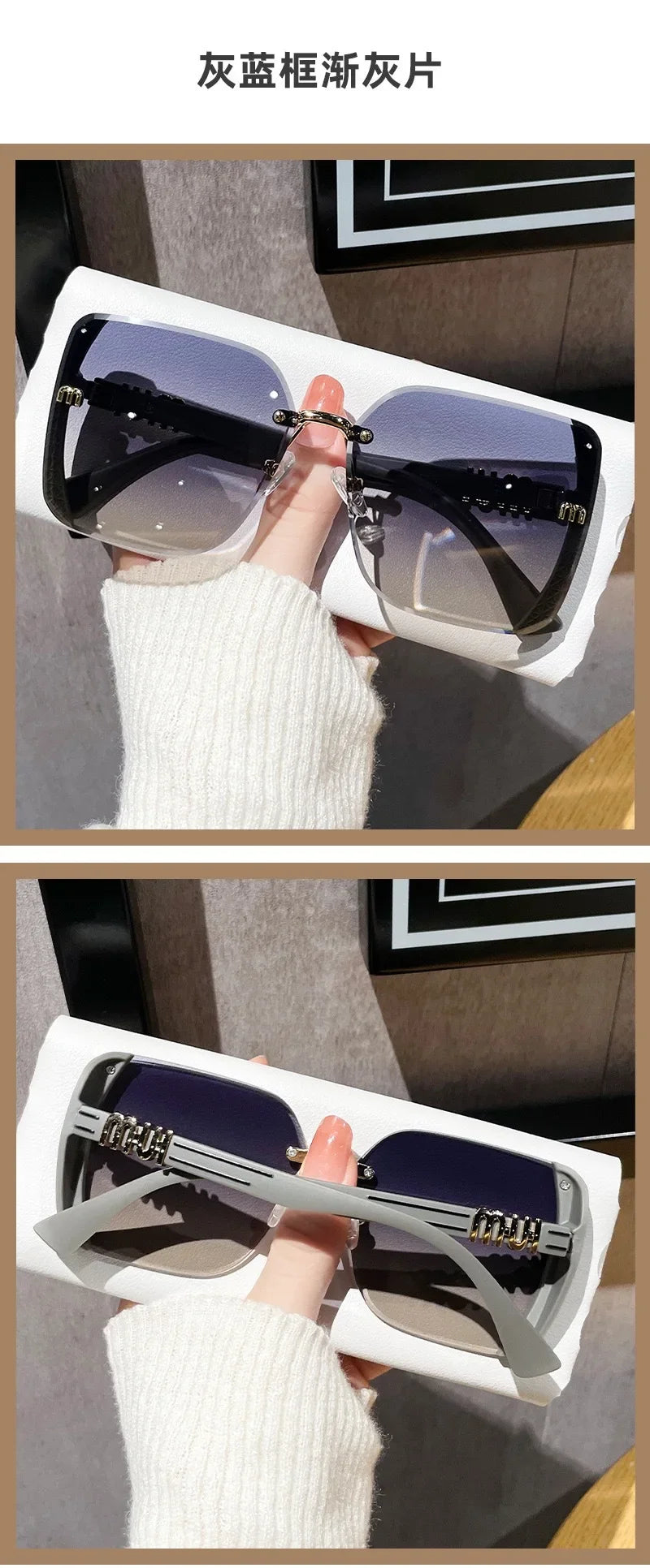 2025 New Fashion Cool Sunglasses for Women – Luxury Brand Letter Design Vintage Rimless Sun Glasses | Ladies UV400 Gafas