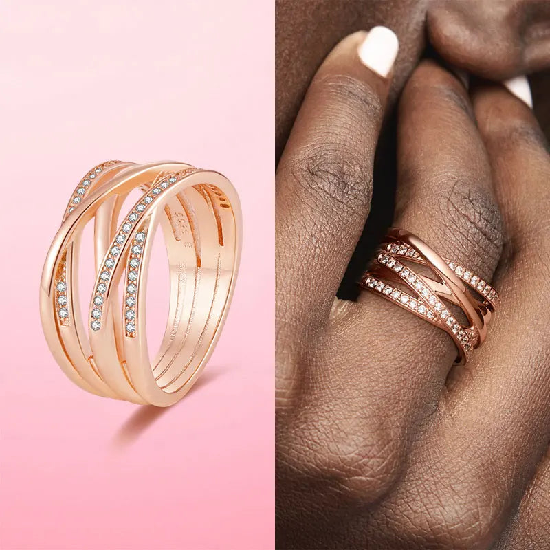 925 Silver Stackable Infinite Heart Daisy Flower Ring for Women | Sterling Silver Brand Jewelry Gift