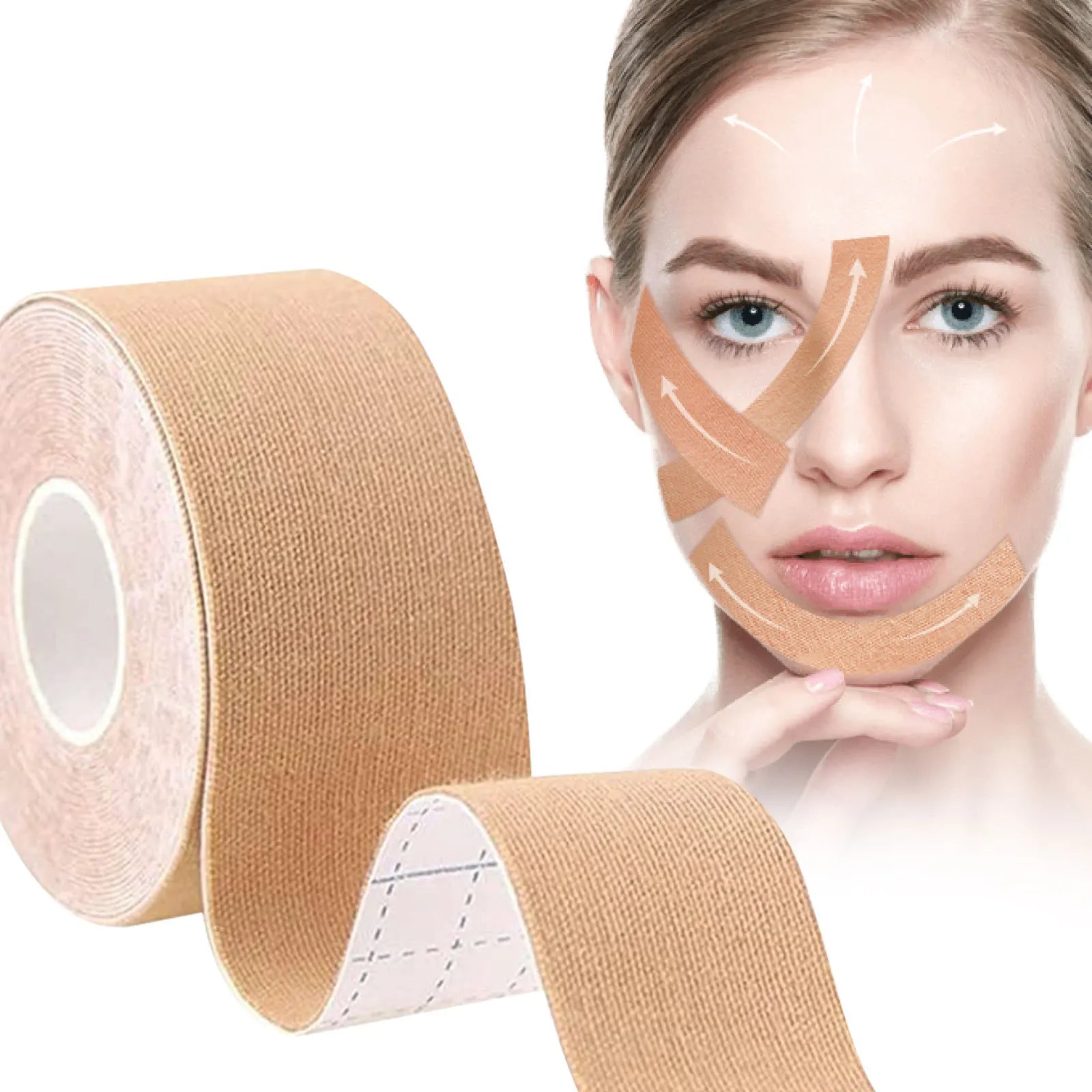 2.5CM x 5M Instant Facial Myofascial Lift Tape – V Face Lifting & Wrinkle Removal Sticker