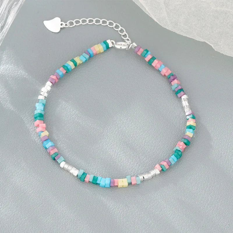 925 Sterling Silver Crushed Silver Bracelet – Irregular Jewelry for Women & Girls