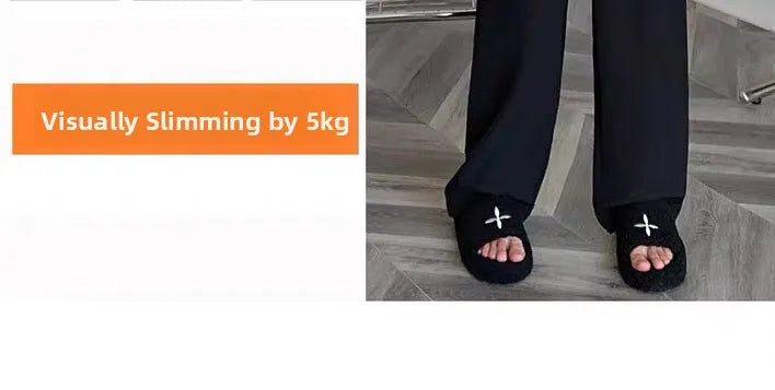 Women’s Slim Fit Straight Leg Suit Pants | Summer Thin Black Casual Trousers for Pear Shaped Body & Wide Hips