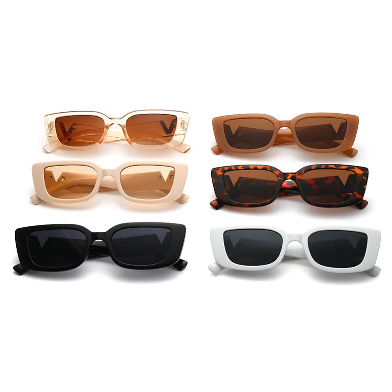 New Small Frame V-Shaped Fashion Sunglasses for Women – Designer Square UV400 Sun Glasses | Outdoor Leisure Eyewear