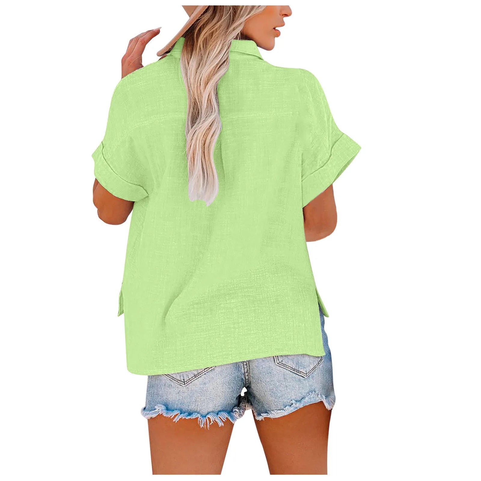 Women’s Cotton Linen T-Shirt | Summer Loose Fit Top | Casual Streetwear Blouse for Ladies