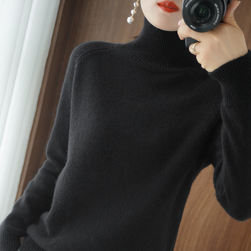 2025 Casual Autumn Winter Women Turtleneck Sweater – Thick Warm Long Sleeve Korean Knit Pullover