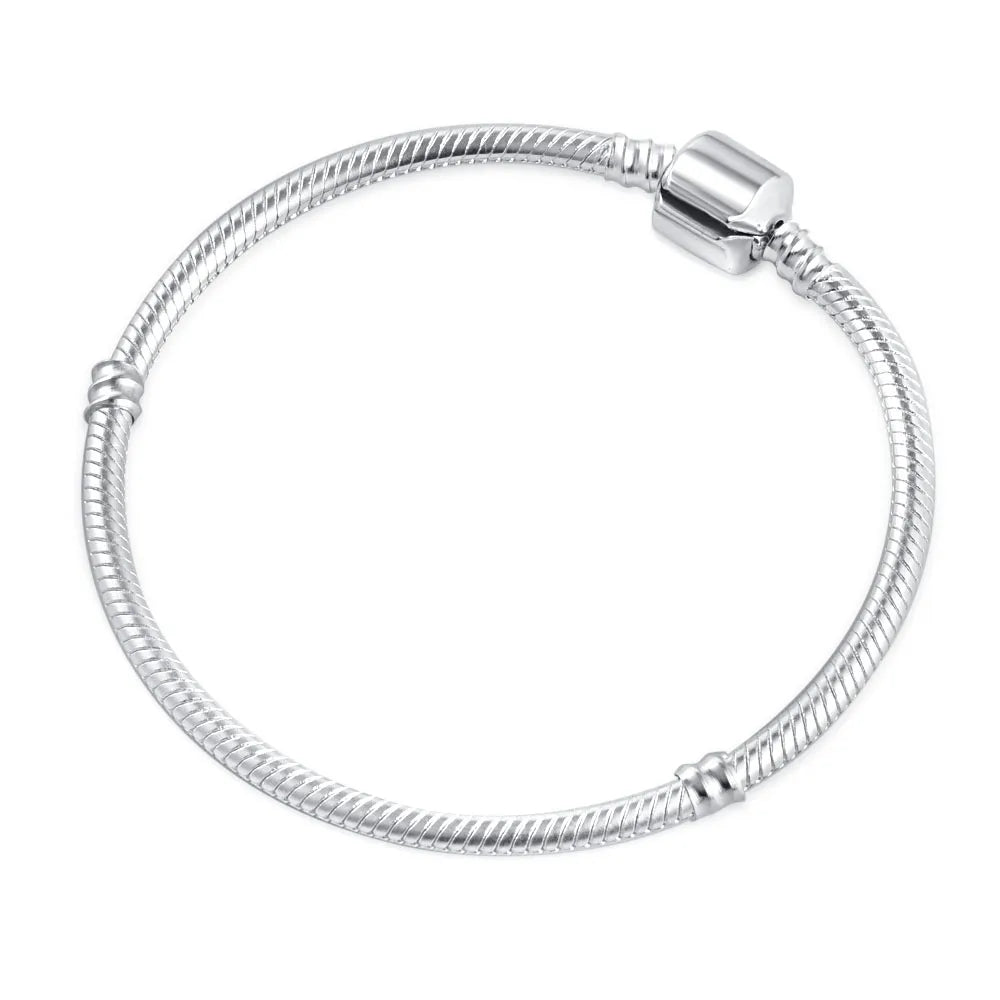 2025 High Quality Heart-shaped Stars Moon Crown Bracelet Charm | 925 Silver Pendant Bead for Women DIY Jewelry Gift