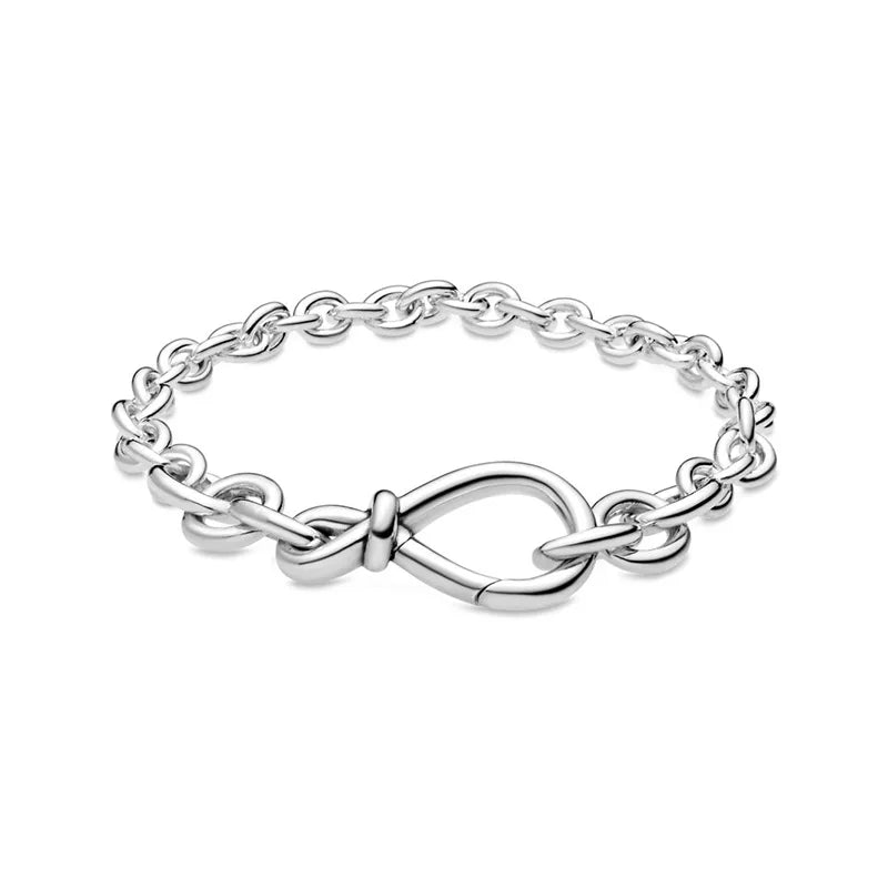 925 Sterling Silver Heart Star Infinity Charm Bracelet | Women’s Jewelry