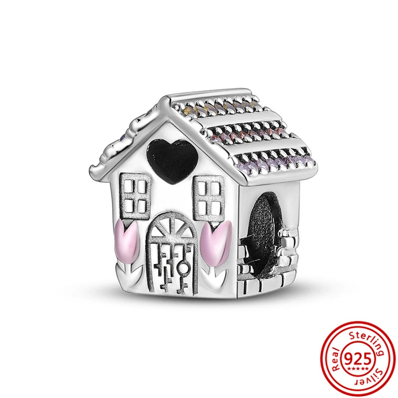 New 925 Sterling Silver Heart Paw Print Bone Clover Flower Heartbeat Charms | Fit Original Bracelet Women Jewelry Gift