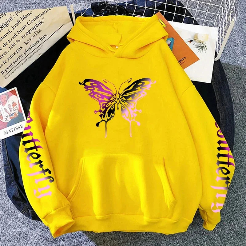 Women’s Y2K Printed Hoodie Sweatshirt | All-Season Casual Pullover | Fashionable Daily Comfort Hoody