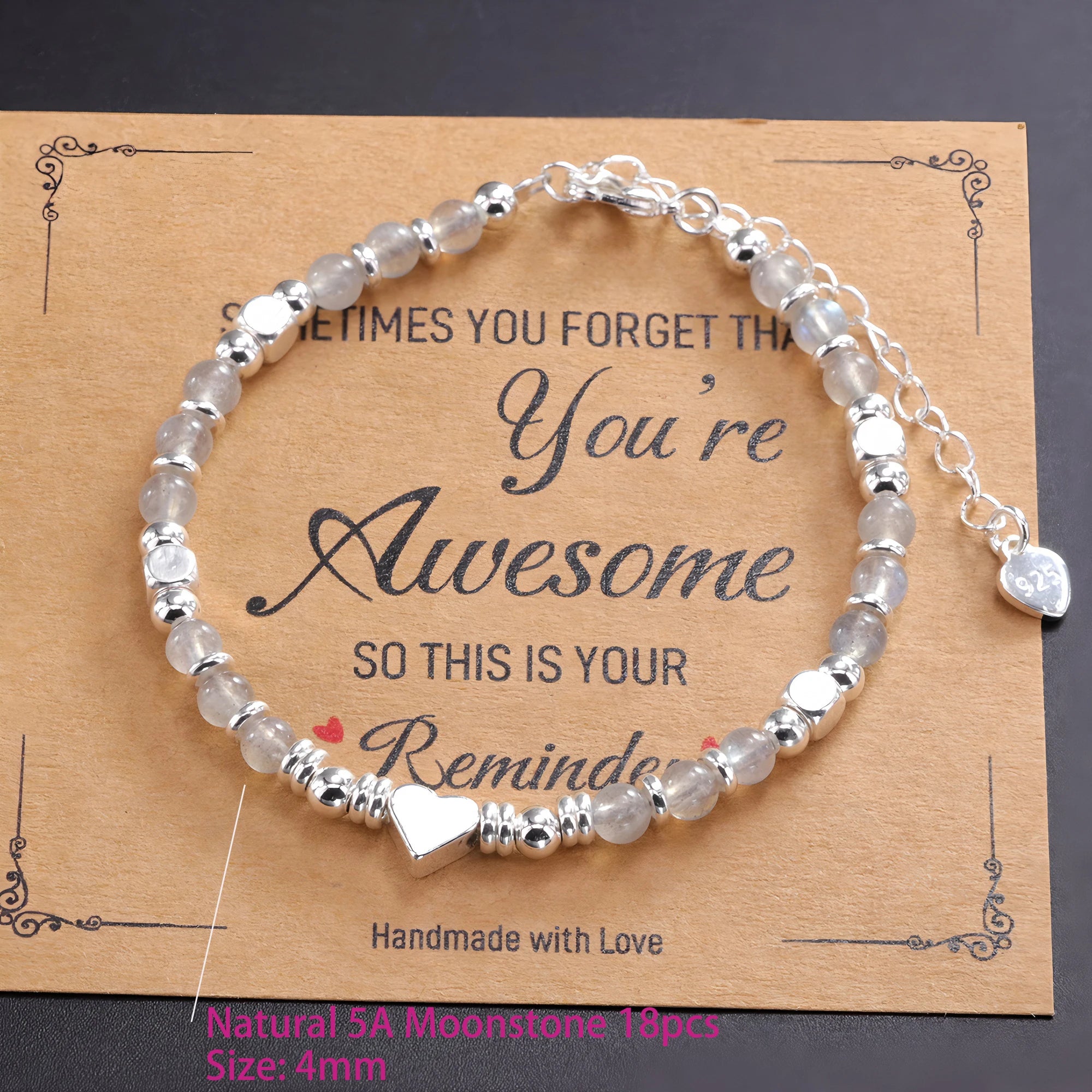 VENTFILLE 925 Sterling Silver Red Agate Bracelet | Flower Pendant Lucky Bead | Original Jewelry Gift for Women