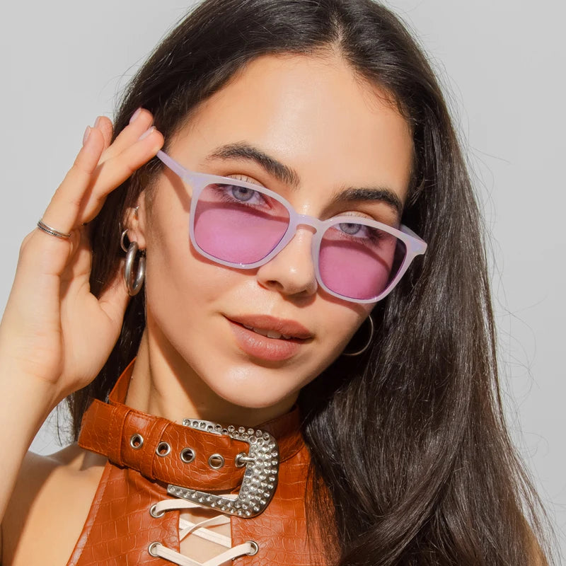 Fashion Small Square Sunglasses – Men & Women Colorful Frame Y2K Retro Gradient Sun Glasses | Hip Hop Shades UV400