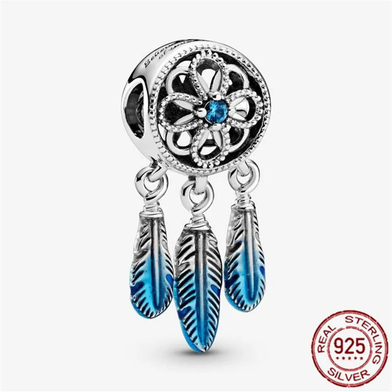 925 Sterling Silver Angel Wings & Swan of Love Heart Charms – Fit Pandora Bracelet DIY Women’s Jewelry Gift