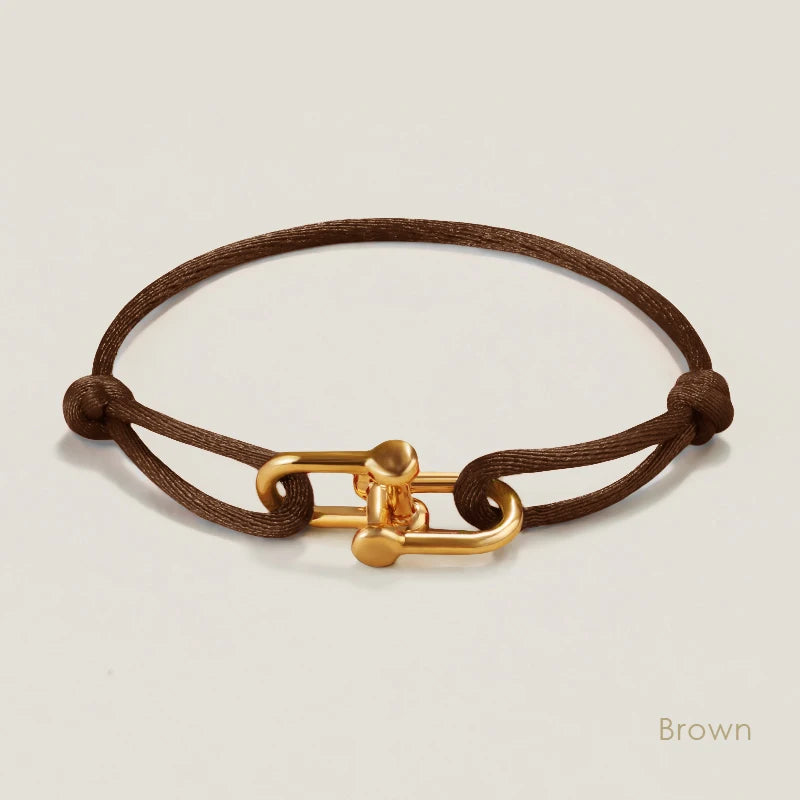 MOONLIGHT Adjustable U-Shape Silk Rope Bracelet | Classic Women’s Charm Bracelet High Quality Jewelry Gift