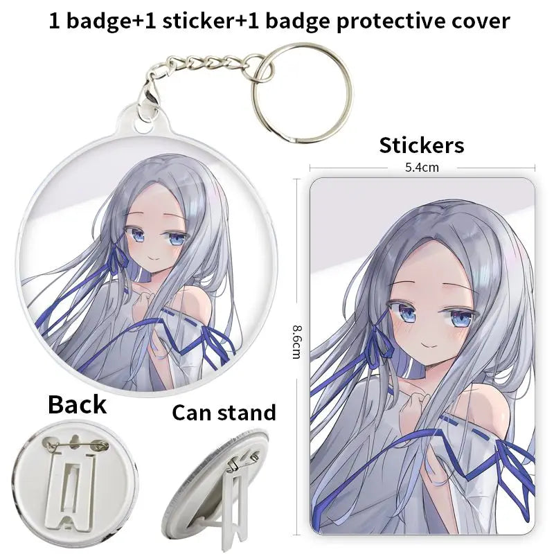 Re:Zero Anime Character Soft Button Badge – Fashion Tinplate Brooch Pin Trinket for Bags & Clothes