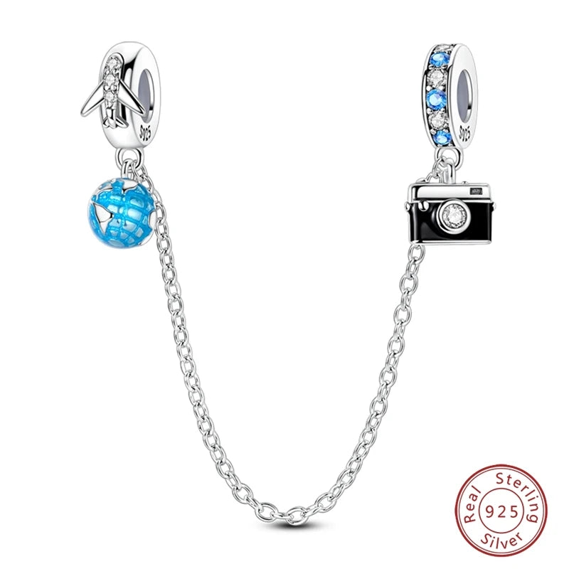 925 Sterling Silver Animal & Love Charms | Cat, Elephant, Bear, Swan & Easter Egg Beads Fit Original 3mm Bracelets DIY Jewelry