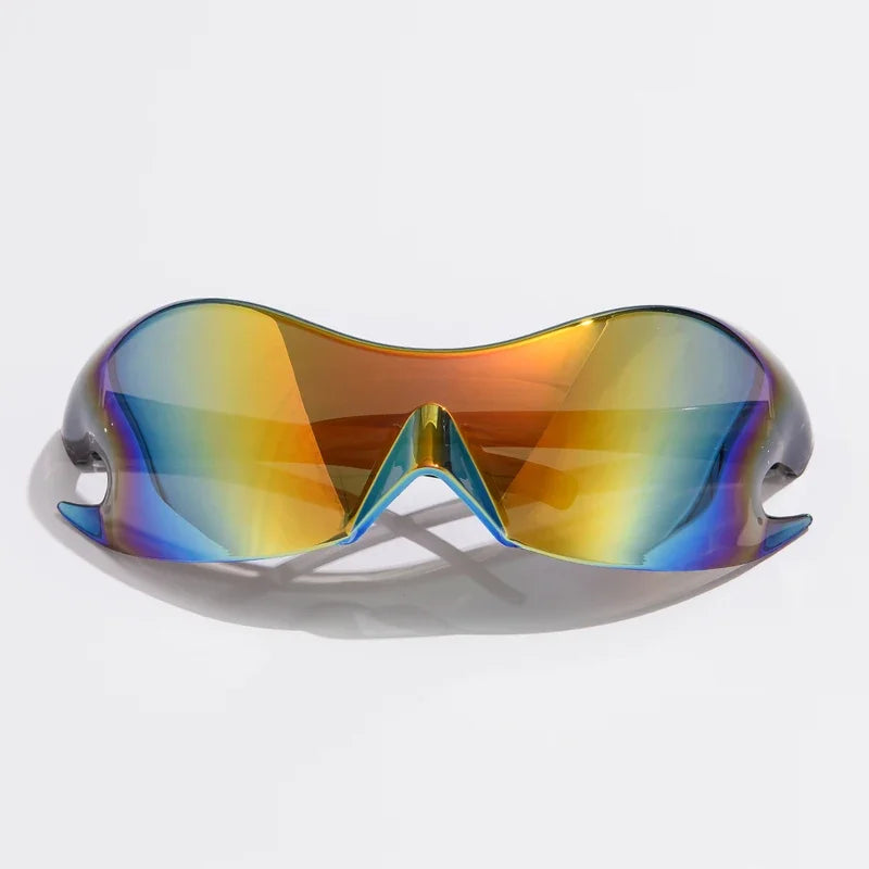 Men Brand Sports Punk Y2K Sunglasses – Women Unique One-Piece Goggle Sun Glasses | Cycling Hip Hop Shades UV400