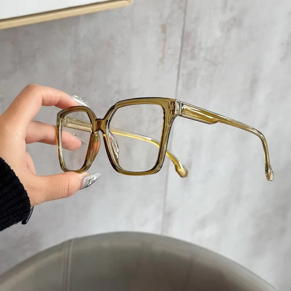 1Pc/2Pcs/3Pcs/4Pcs Elegant Geometric Glasses – Simple & Stylish Transparent Lenses | Daily Office & Reading Eyewear
