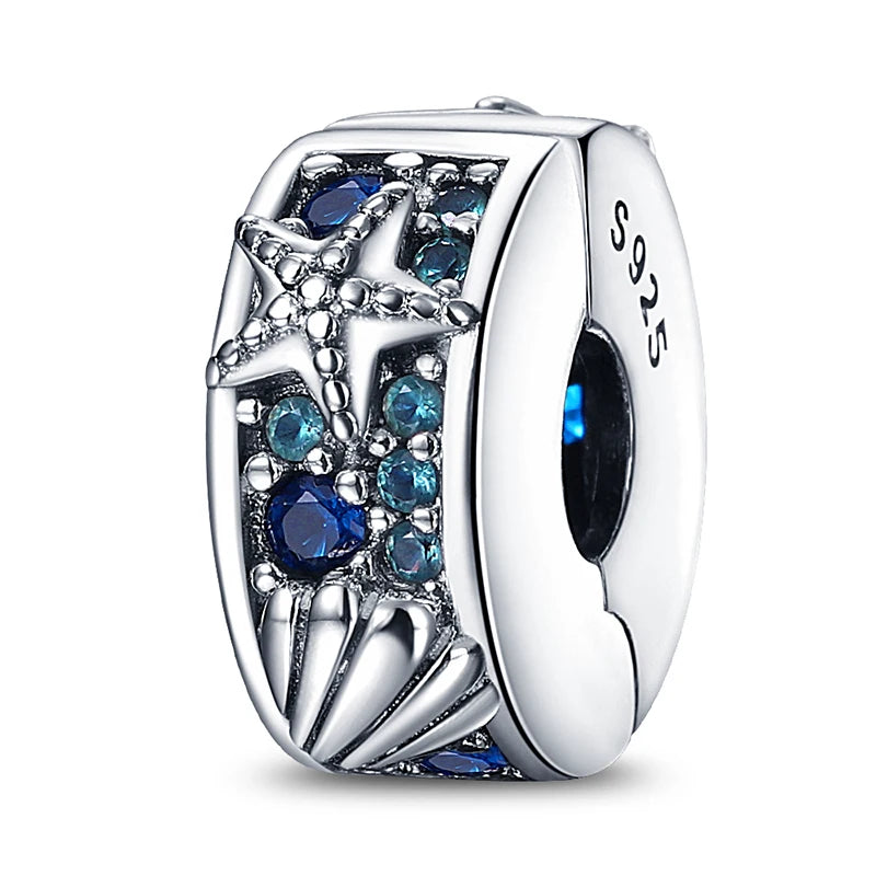 Blue Ocean Series 925 Sterling Silver Turtle Crab Mermaid Charms for 3mm Bracelet