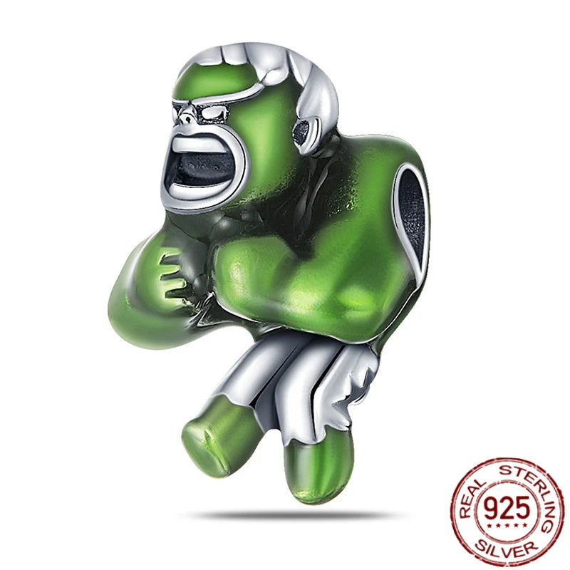 MINISO Marvel 925 Sterling Silver Charms Deadpool Wolverine Beads for Bracelet DIY Jewelry