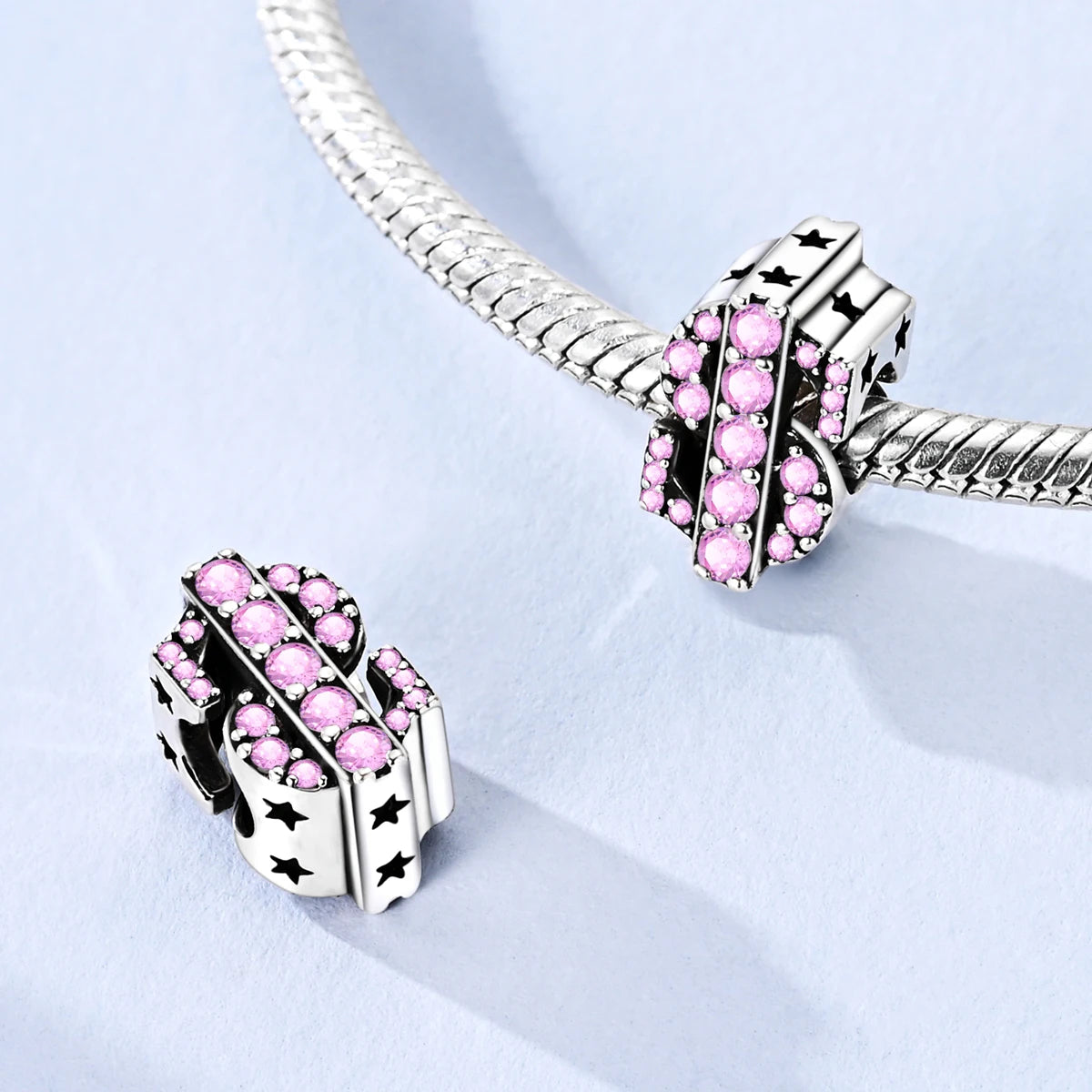 Hot Sale 925 Sterling Silver Moments Keychain Charm | Fit Original Bracelet Beads Women’s Elegant Jewelry Gift