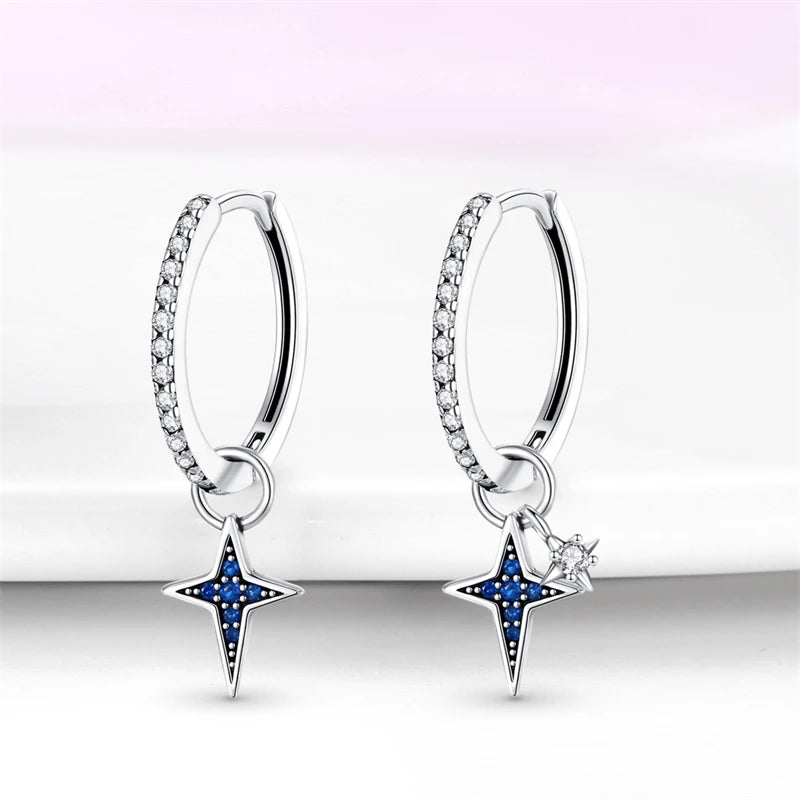 925 Sterling Silver Glowing Starfish & Shell Earrings | Fashion Jewelry for Women
