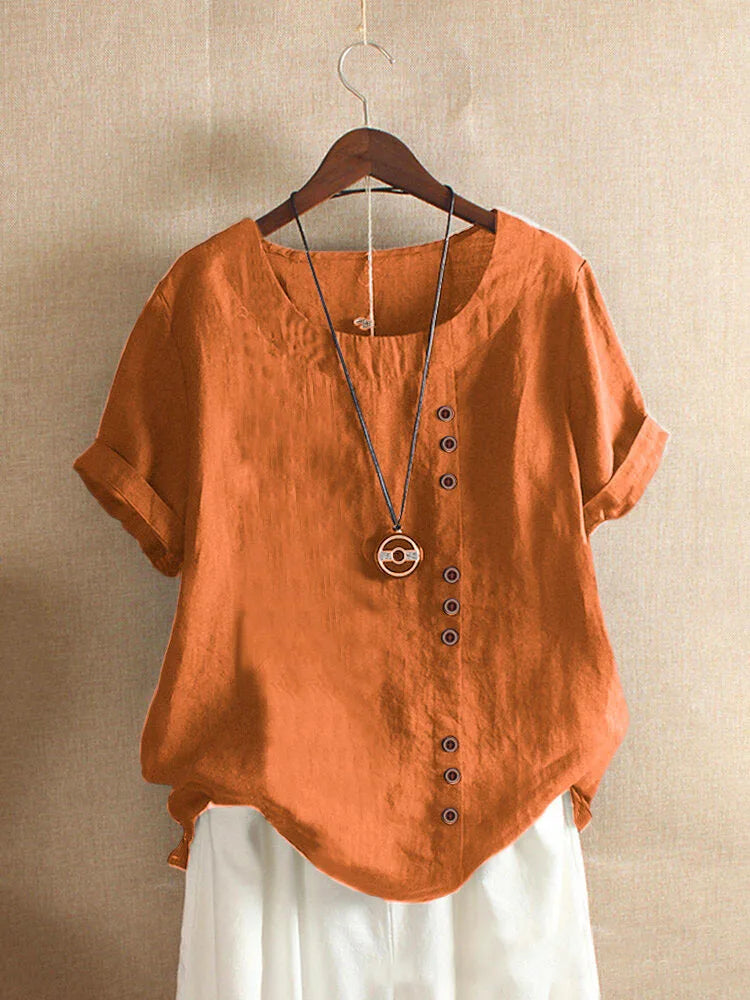 Women Cotton Linen Streetwear Summer Y2K Tops – Vintage Casual Elegant T-Shirt Loose Fashion Tee 👕✨