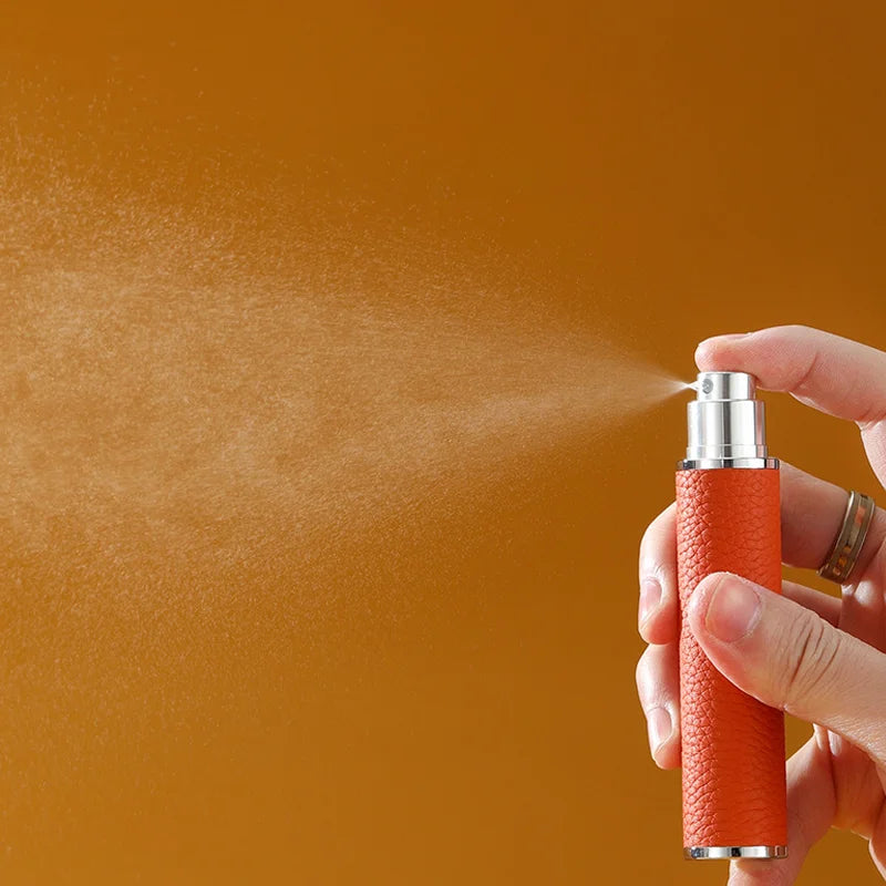 10ML Portable Leather Perfume Bottle – Refillable Compact Atomizer | Travel Spray Bottle Multipurpose