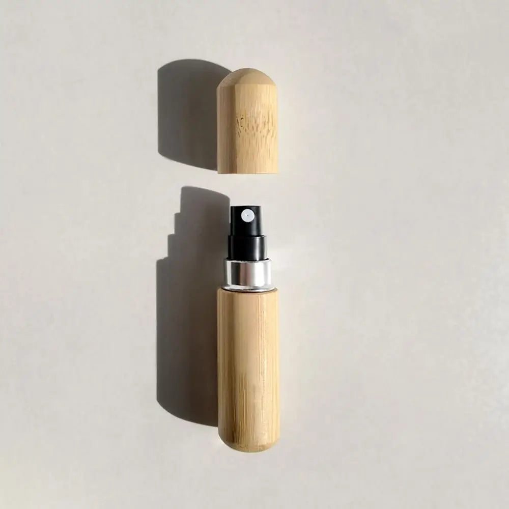 5/10ML Wood Perfume Atomizer – Portable Bamboo Mini Spray Bottle | Refillable Cosmetic Travel Container