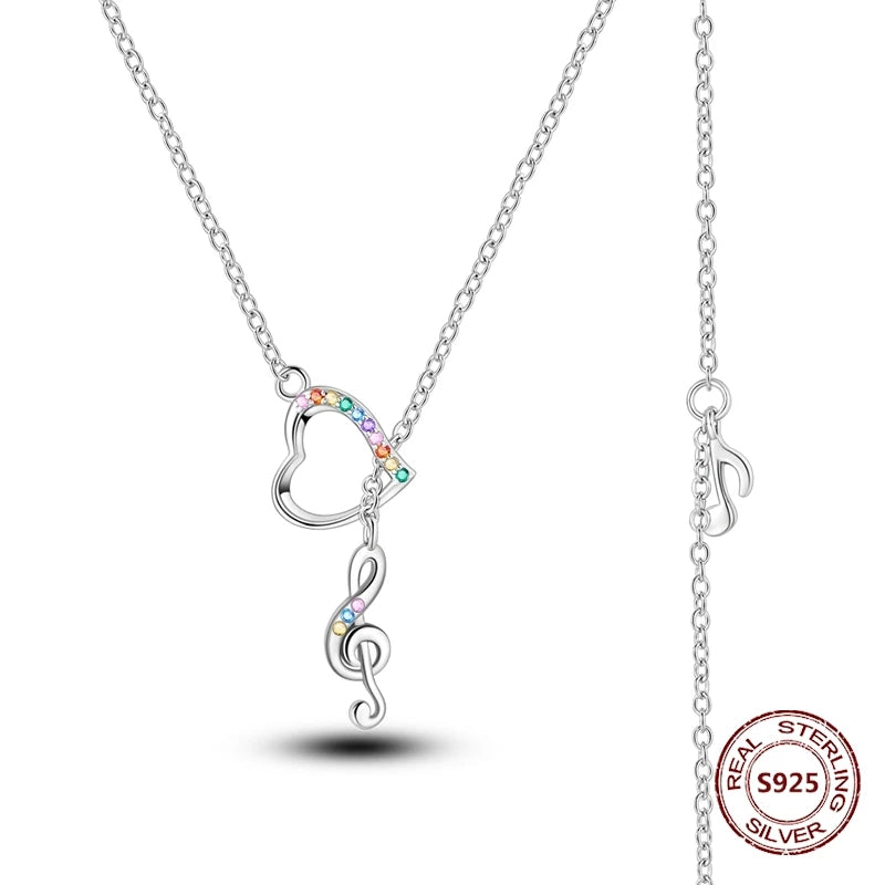 Heart to Heart Necklace 925 Sterling Silver Love Pendant Chain for Women – Wedding & Engagement Fine Jewelry