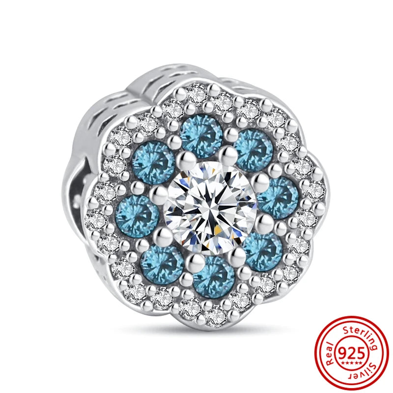 925 Sterling Silver Heart Pave Zircon Family Tree Charm | Fits Original Bracelet Women’s Luxury Jewelry Gift