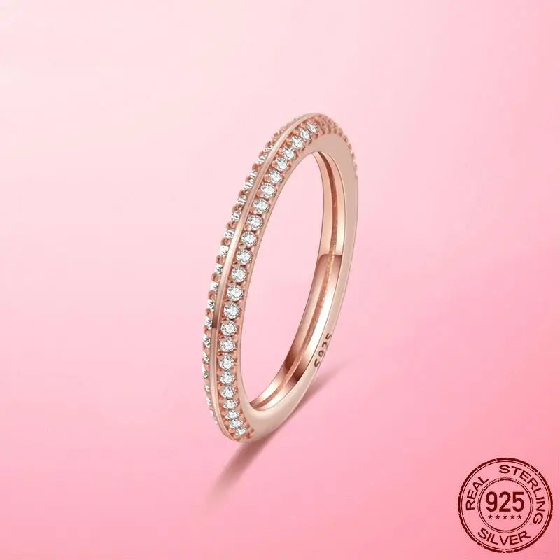925 Silver Stackable Infinite Heart Daisy Flower Ring for Women | Sterling Silver Brand Jewelry Gift