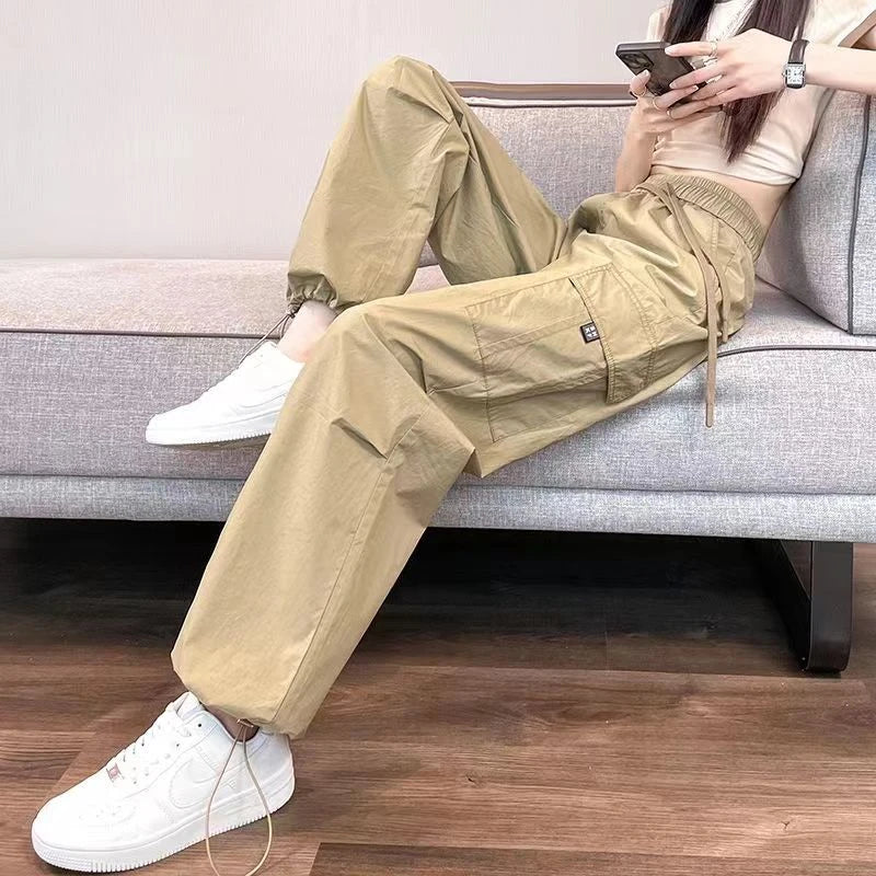 Fashion Women Joggers Pants | Casual Chic Straight Cargo Pants | High Waist Slim Streetwear Trousers