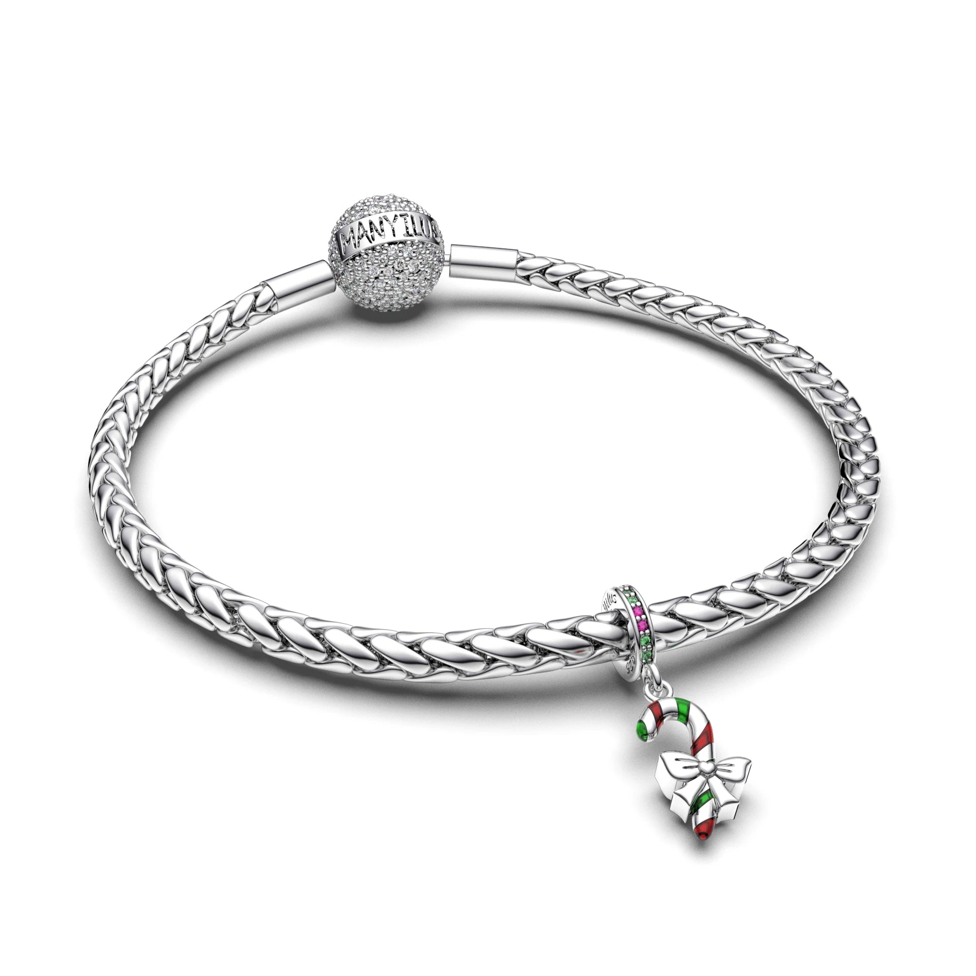 Manyilus 2025 Christmas Candy Charms 925 Sterling Silver Beads | Mother Kids Original Bracelet Jewelry for Women