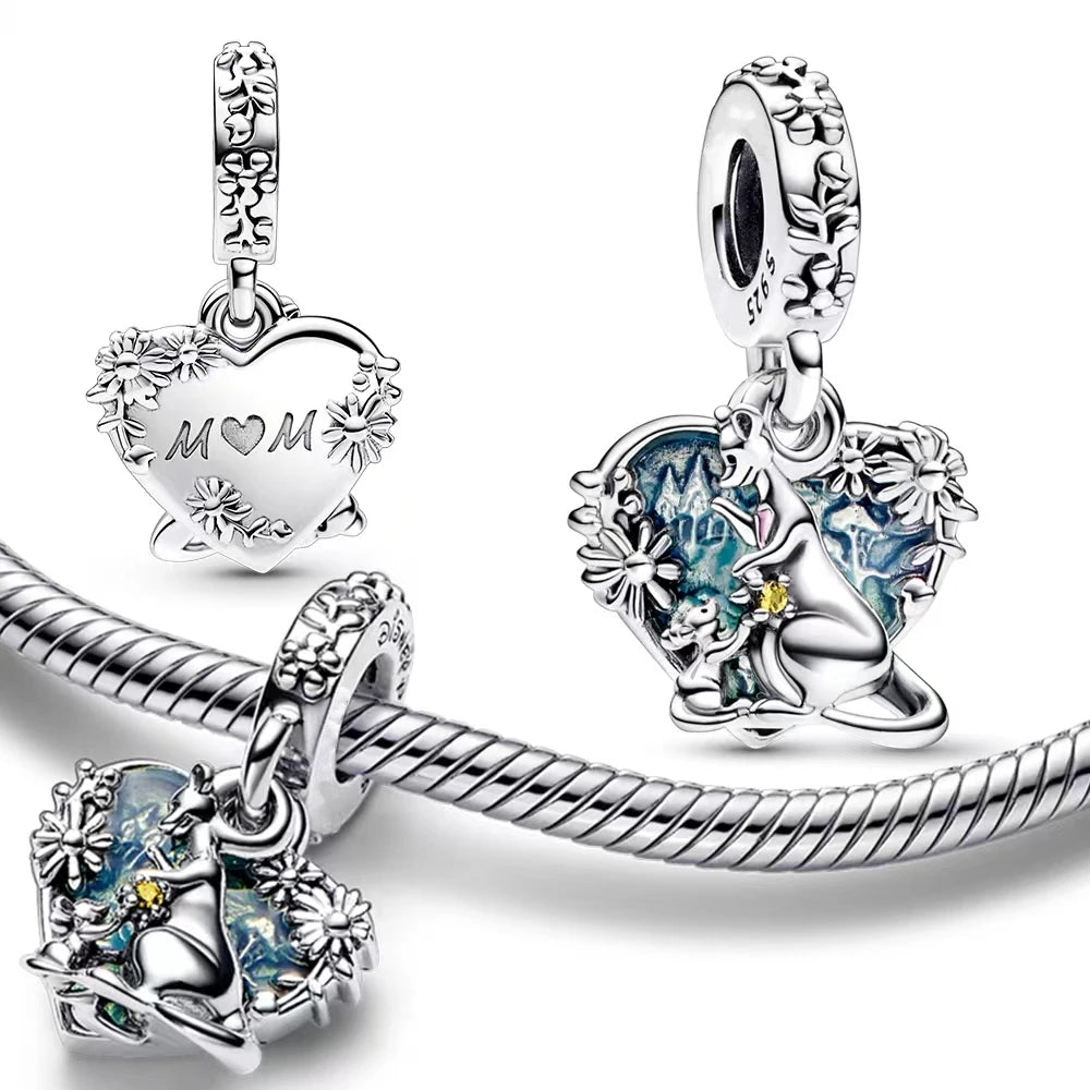 925 Silver DIY Beads & Charms | Mickey, Minnie, Princess, Pumpkin, Stitch, Spiderman Marvel for Bracelets