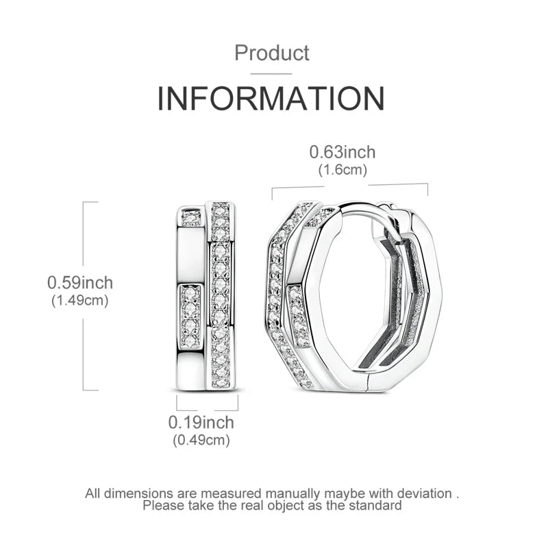 New Original 925 Sterling Silver Sweetheart Bow & Crab Ocean Earrings | Donut Zircon Round Design Women’s Fine Jewelry