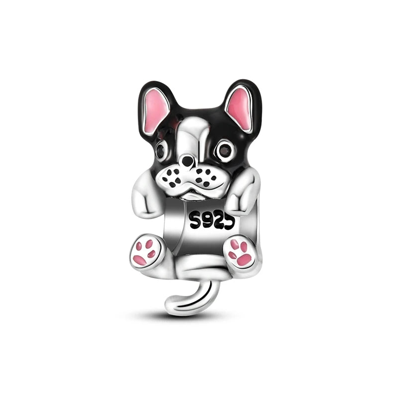 925 Sterling Silver Cute Cat Charm Beads | Paw Print Pendant for Original DIY Bracelets & Women’s Jewelry Gift