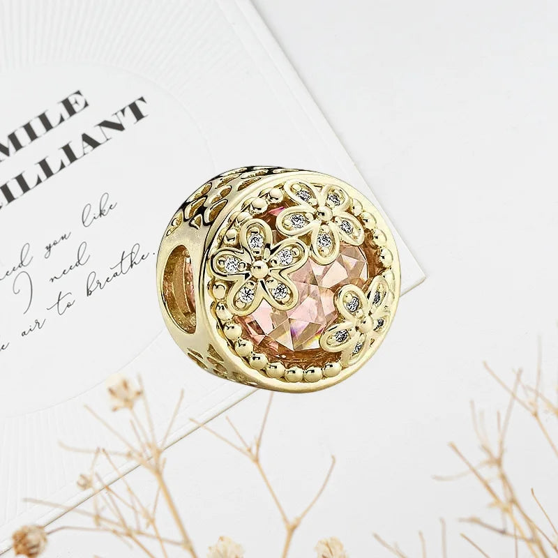 Hot Sale Gold Plated Heart & Chinese Dragon Charm Beads | Fashion Jewelry for Original Silver Bracelets